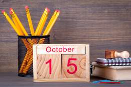 calendar blocks saying october 15